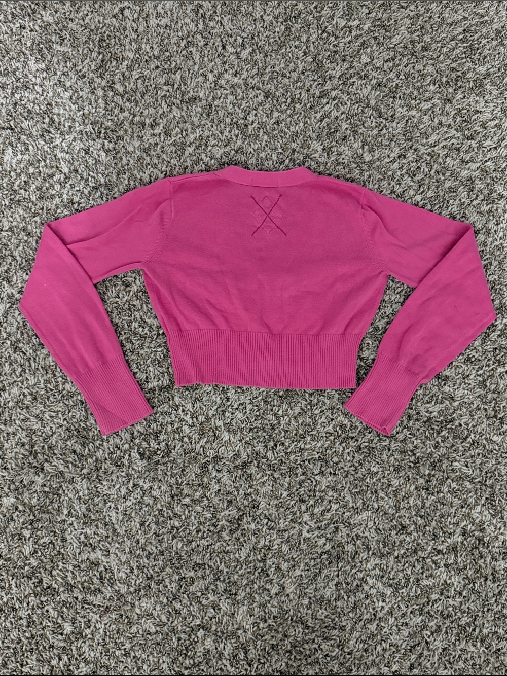 GAP GIRL's Argyle Short Cardigan Pink Sweater - Picture 2 of 4